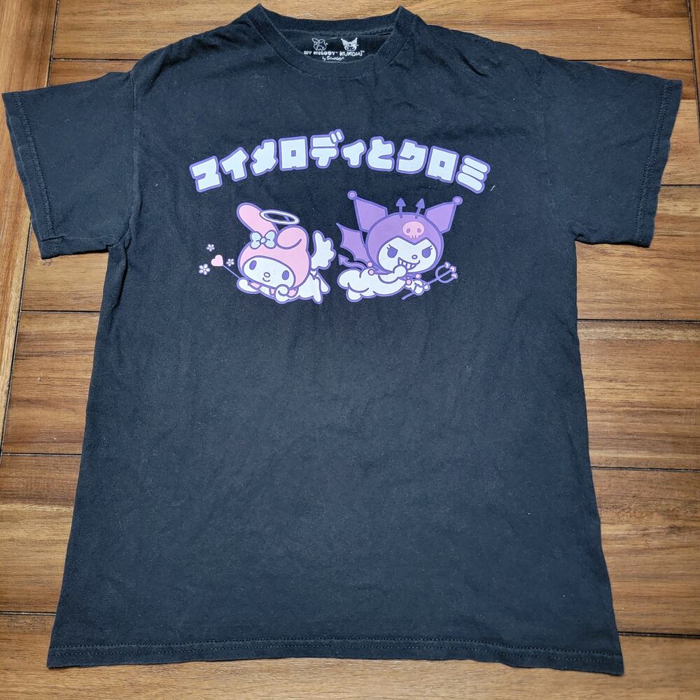 Sanrio Black Unisex Tee My Melody Kuromi - Size Medium